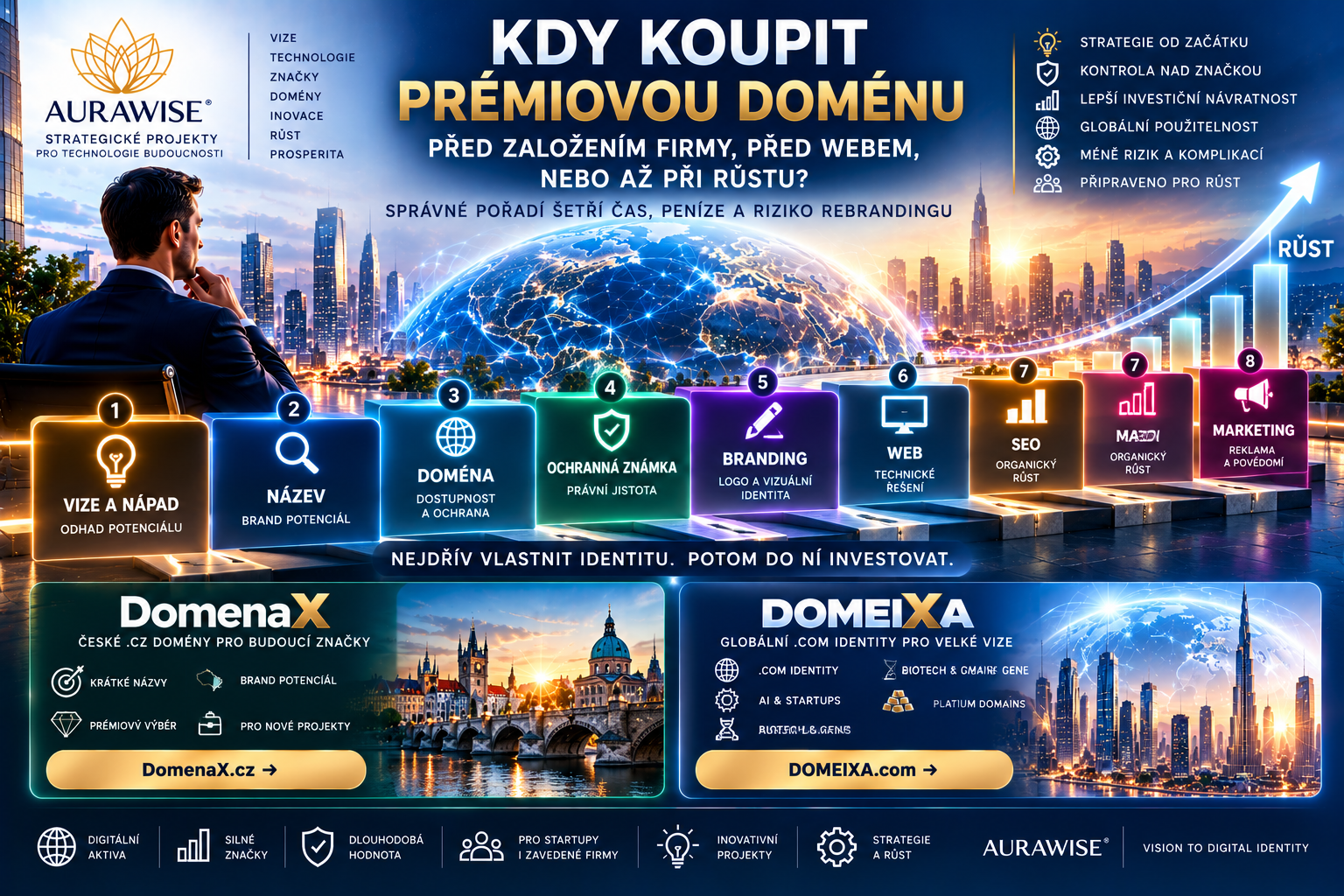 Kdy koupit prémiovou doménu pro firmu? | AURAWISE