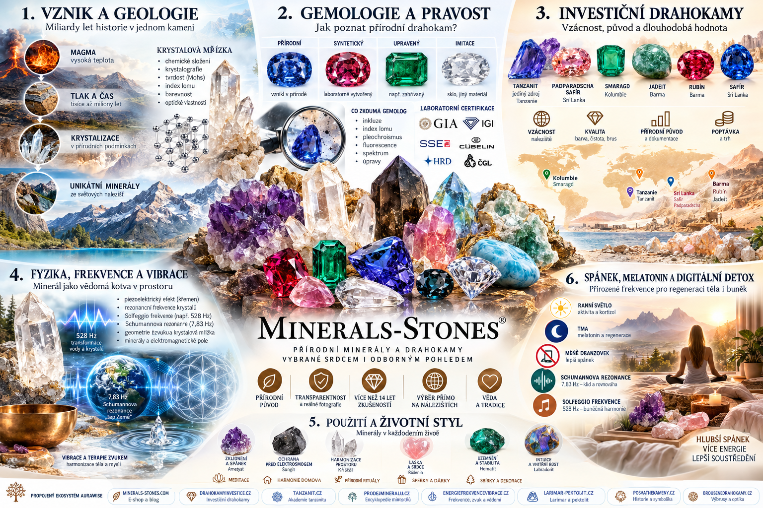 Přírodní minerály a investiční drahokamy od A do Z | MINERALS-STONES® | AURAWISE