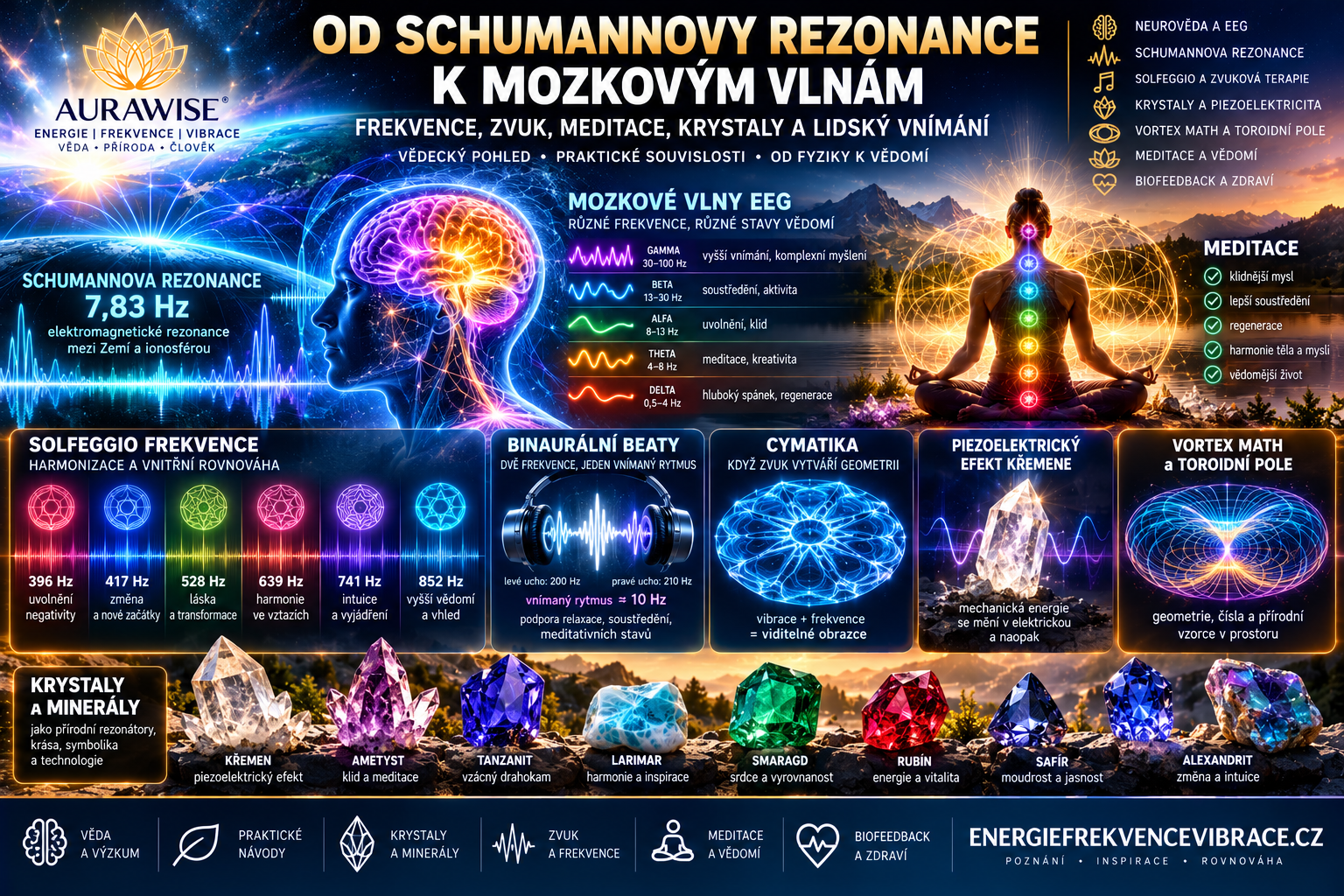 Schumannova rezonance, mozkové vlny, 528 Hz a frekvence | AURAWISE